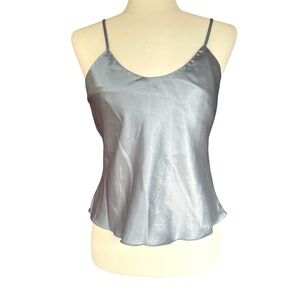 Satin Camisole Top Size Small Party Y2K Cinderella Disneybound Dusty Blue